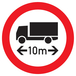Panneau adhésif INTERDIT AUX VEHICULES DE PLUS DE 10M DE LONG Ø300MM TALIAPLAST - 722289
