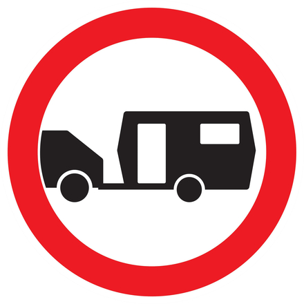 PANNEAU INTERDIT AUX CARAVANES Ø300MM TALIAPLAST - 722290
