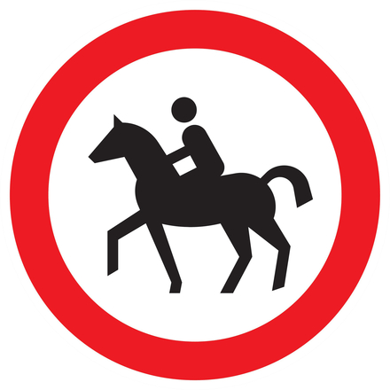 PANNEAU INTERDIT AUX CAVALIERS Ø300MM TALIAPLAST - 722291