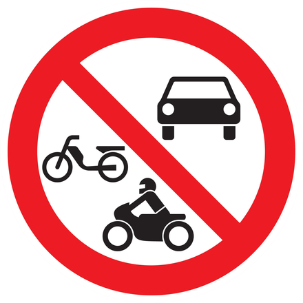 PANNEAU INTERDIT AUX VEHICULES MOTORISES Ø300MM TALIAPLAST - 722296