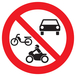 PANNEAU INTERDIT AUX VEHICULES MOTORISES Ø300MM TALIAPLAST - 722296