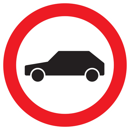 PANNEAU INTERDIT AUX VEHICULES Ø300MM TALIAPLAST - 722297