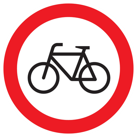 PANNEAU INTERDIT AUX VELOS Ø300MM TALIAPLAST - 722298
