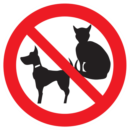 PANNEAU INTERDIT AUX ANIMAUX (PICTOS) Ø300MM TALIAPLAST - 722299