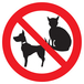 PANNEAU INTERDIT AUX ANIMAUX (PICTOS) Ø300MM TALIAPLAST - 722299