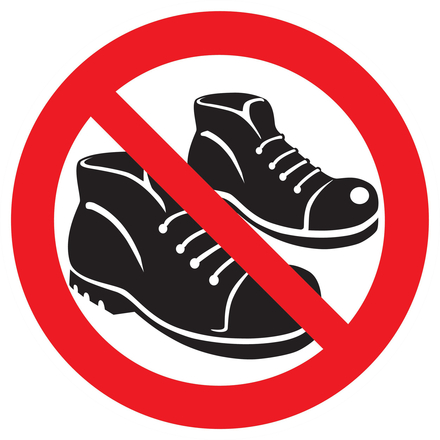 PANNEAU CHAUSSURES INTERDITES Ø300MM TALIAPLAST - 722313