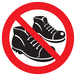 PANNEAU CHAUSSURES INTERDITES Ø300MM TALIAPLAST - 722313