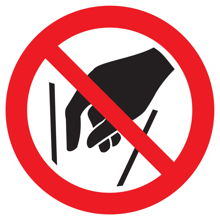 PANNEAU NE PAS METTRE LES MAINS Ø300MM TALIAPLAST - 722329