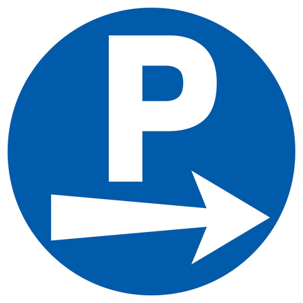 PANNEAU PARKING FLECHE A DROITE Ø300MM TALIAPLAST - 722523