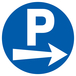 PANNEAU PARKING FLECHE A DROITE Ø300MM TALIAPLAST - 722523