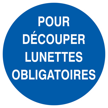 PANNEAU POUR DECOUPER LUNETTES OBLIGATOIRES Ø300MM TALIAPLAST - 722531
