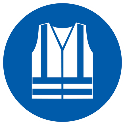 PANNEAU GILET DE SECURITE HAUTE VISIBILITE OBLIGAT. Ø300MM TALIAPLAST - 722540