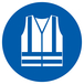 PANNEAU GILET DE SECURITE HAUTE VISIBILITE OBLIGAT. Ø300MM TALIAPLAST - 722540