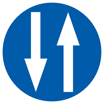 PANNEAU CIRCULATION A DOUBLE SENS Ø300MM TALIAPLAST - 722584
