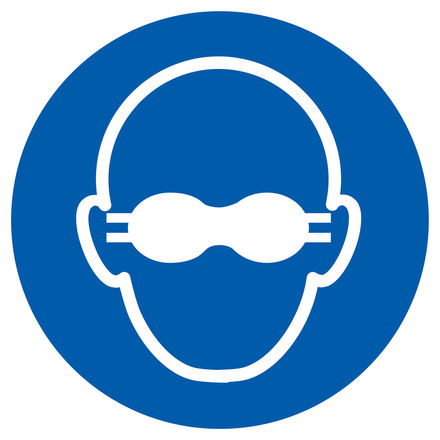 PANNEAU LUNETTES DE PROTECTION OPAQUES OBLIGATOIRES Ø300MM TALIAPLAST - 722591
