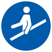 Signalétique d'obligation DIAM 300 ADHESIF Utiliser la main courante d.300mm TALIAPLAST - 722592