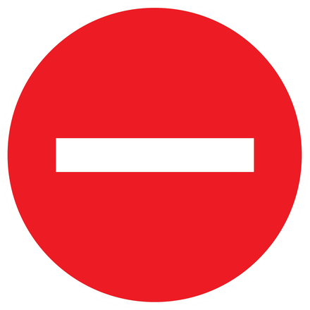 Panneau adhésif SENS INTERDIT Ø420MM TALIAPLAST - 723207
