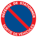 PANNEAU DEFENSE DE STATIONNER SORTIE DE VEHICULES Ø420MM TALIAPLAST - 723209
