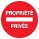 Panneau adhésif PROPRIETE PRIVEE Ø420MM TALIAPLAST - 723221