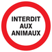 PANNEAU INTERDIT AUX ANIMAUX Ø420MM TALIAPLAST - 723228