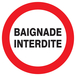 Panneau adhésif BAIGNADE INTERDITE Ø420MM TALIAPLAST - 723237