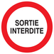 PANNEAU SORTIE INTERDITE Ø420MM TALIAPLAST - 723242