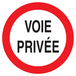 PANNEAU VOIE PRIVEE CIRCULATION INTERDITE Ø420MM TALIAPLAST - 723265