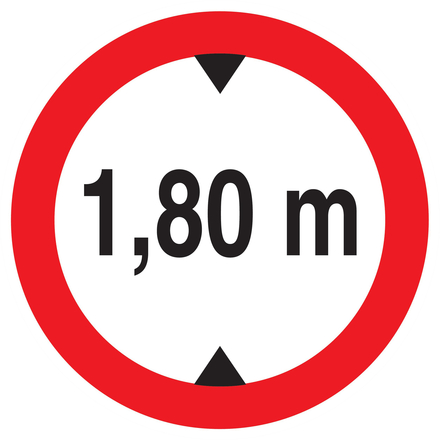 INTERDIT AUX VEHICULES DE PLUS DE 1.80M DE HAUT D.420mm TALIAPLAST - 723272
