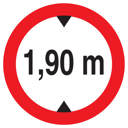 INTERDIT AUX VEHICULES DE PLUS DE 1.90M DE HAUT D.420mm TALIAPLAST - 723273