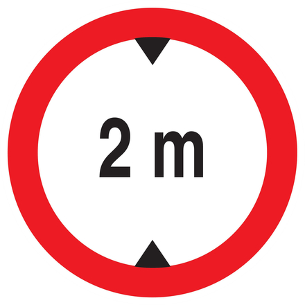 INTERDIT AUX VEHICULES DE PLUS DE 2.00M DE HAUT D.420mm TALIAPLAST - 723274
