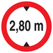 Panneau adhésif INTERDIT AUX VEHICULES DE PLUS DE 2.80M DE HAUT D.420mm TALIAPLAST - 723277