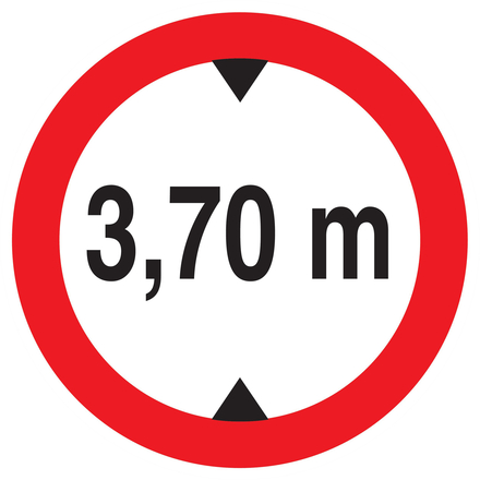 INTERDIT AUX VEHICULES DE PLUS DE 3.70M DE HAUT D.420mm TALIAPLAST - 723278