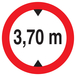 INTERDIT AUX VEHICULES DE PLUS DE 3.70M DE HAUT D.420mm TALIAPLAST - 723278