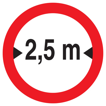 INTERDIT AUX VEHICULES DE PLUS DE 2.50M DE LARGE D420mm TALIAPLAST - 723279