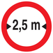 INTERDIT AUX VEHICULES DE PLUS DE 2.50M DE LARGE D420mm TALIAPLAST - 723279