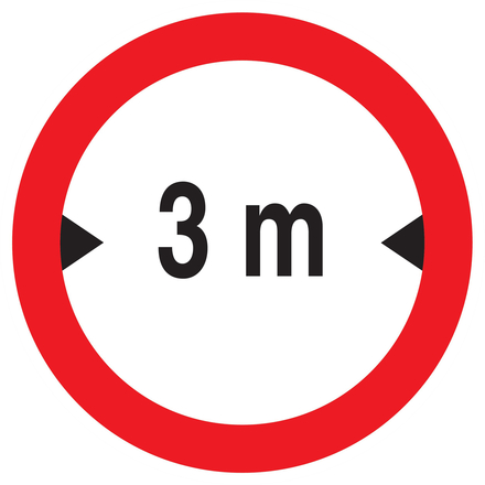 INTERDIT AUX VEHICULES DE PLUS DE 3.00M DE LARGE D420mm TALIAPLAST - 723280