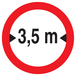 Panneau adhésif INTERDIT AUX VEHICULES DE PLUS DE 3.50M DE LARGE D420mm TALIAPLAST - 723281