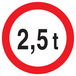 PANNEAU INTERDIT AUX PLUS DE +2.5 TONNES Ø420MM TALIAPLAST - 723282
