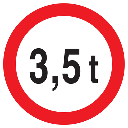 PANNEAU INTERDIT AUX PLUS DE +3.5 TONNES Ø420MM TALIAPLAST - 723283
