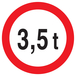 PANNEAU INTERDIT AUX PLUS DE +3.5 TONNES Ø420MM TALIAPLAST - 723283