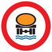 PANNEAU INTERDIT TRANSPORT PROØ POLLUANTS LES EAUX Ø420MM TALIAPLAST - 723286