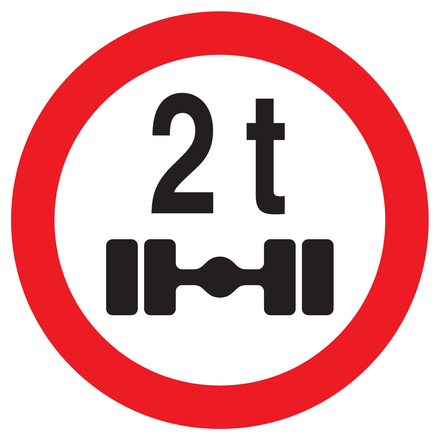 INTERDIT VEHICULES PESANT S/UN ESSIEU + DE 2 T. D.420mm TALIAPLAST - 723288