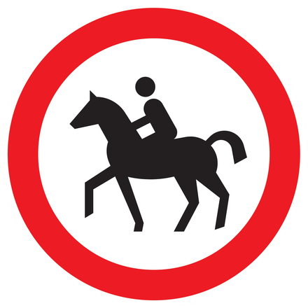 PANNEAU INTERDIT AUX CAVALIERS Ø420MM TALIAPLAST - 723291