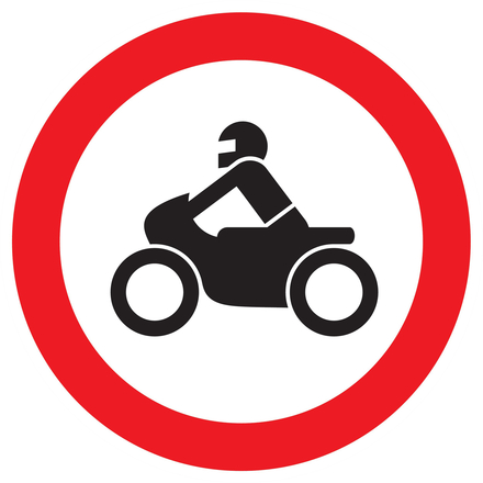 PANNEAU INTERDIT AUX MOTOS Ø420MM TALIAPLAST - 723293