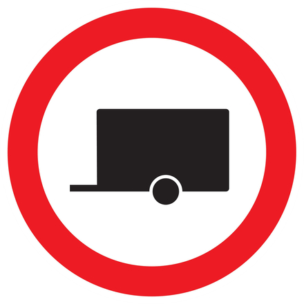 PANNEAU INTERDIT AUX REMORQUES Ø420MM TALIAPLAST - 723295