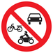 Panneau adhésif INTERDIT AUX VEHICULES MOTORISES Ø420MM TALIAPLAST - 723296
