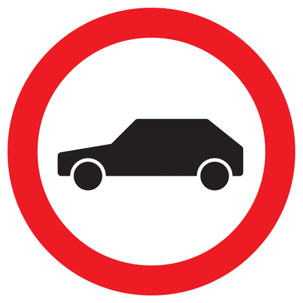 PANNEAU INTERDIT AUX VEHICULES Ø420MM TALIAPLAST - 723297