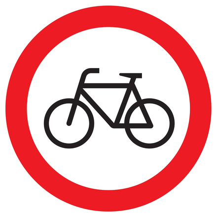 PANNEAU INTERDIT AUX VELOS Ø420MM TALIAPLAST - 723298