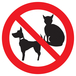 Panneau adhésif INTERDIT AUX ANIMAUX (PICTOS) Ø420MM TALIAPLAST - 723299
