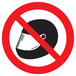 PANNEAU CASQUE INTERDIT Ø420MM TALIAPLAST - 723312